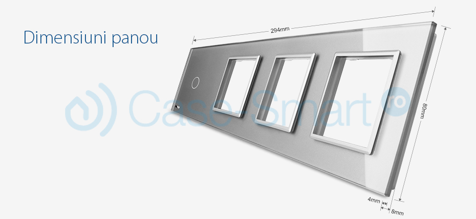 Rama Touch Livolo Sticlă + 3 Prize - imagine 15