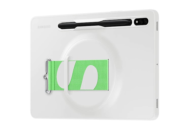 Husă Samsung Galaxy Tab S8/S7 Strap Cover Alb - Breteg - imagine 2