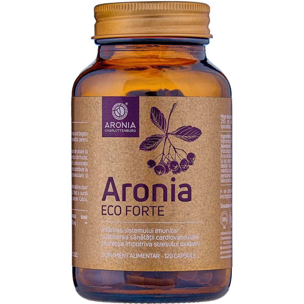 Aronia Forte RAW ECO 120 capsule naturiste - imagine 2