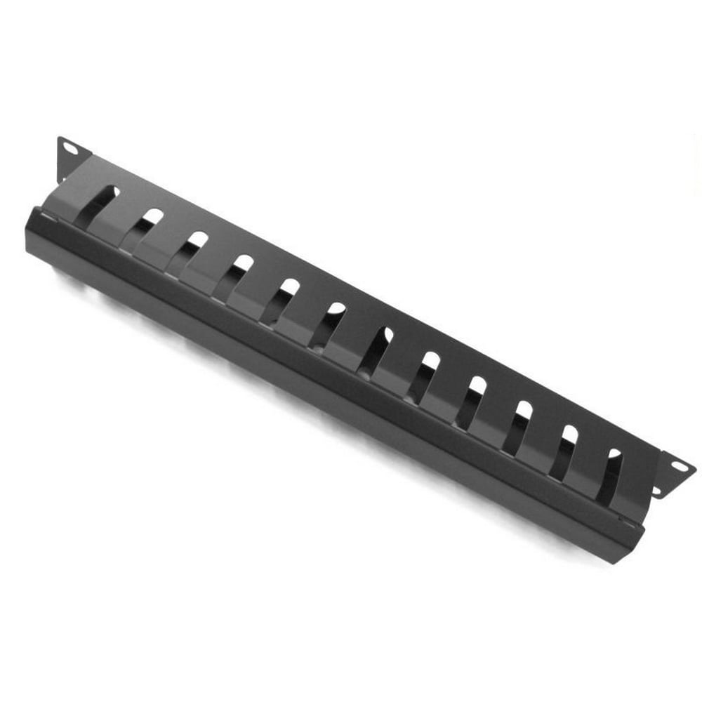 Organizator cabluri 1U Braun group, 12 ghidaje, rack 19 inch