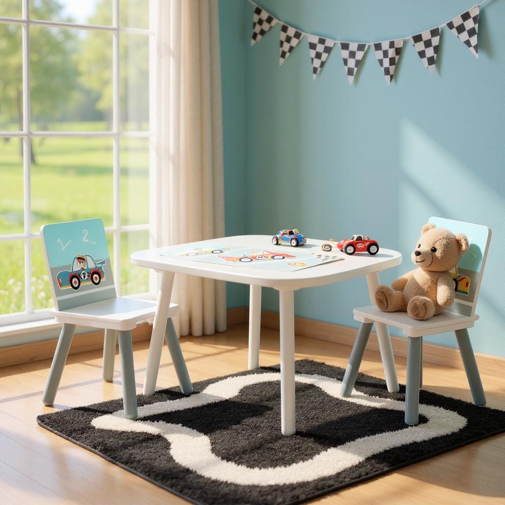 Set Birou și 2 Scaune pentru Copii Cars - U-Grow - imagine 4