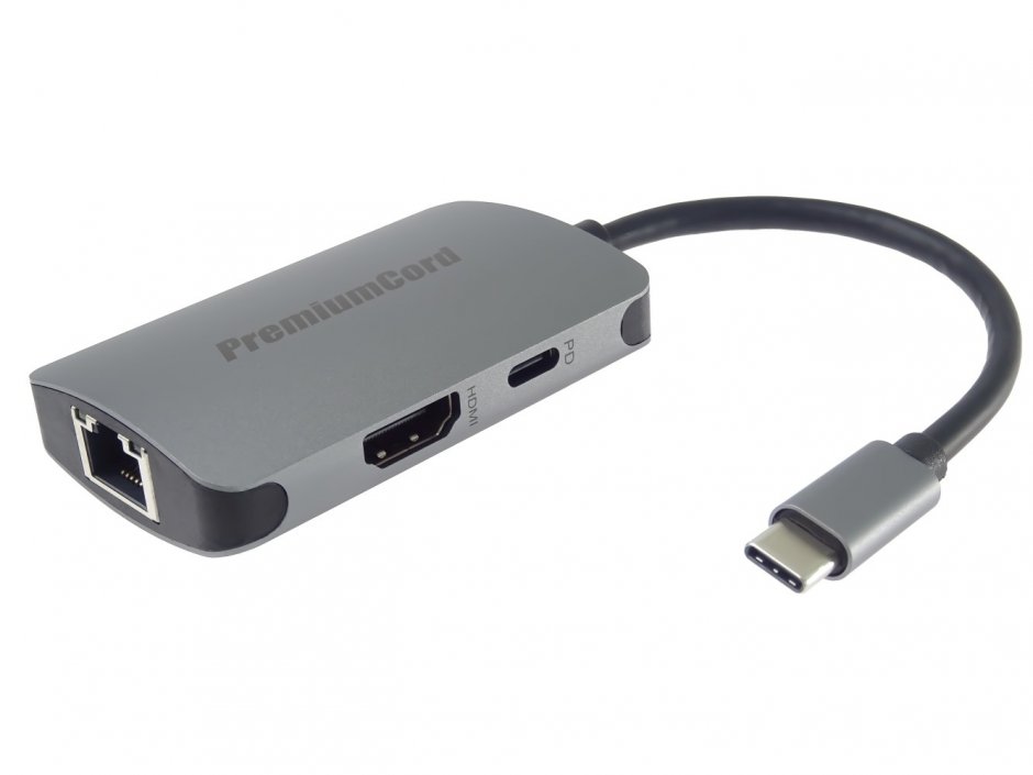 Docking Station USB-C HDMI 4K + Gigabit + PD Oem