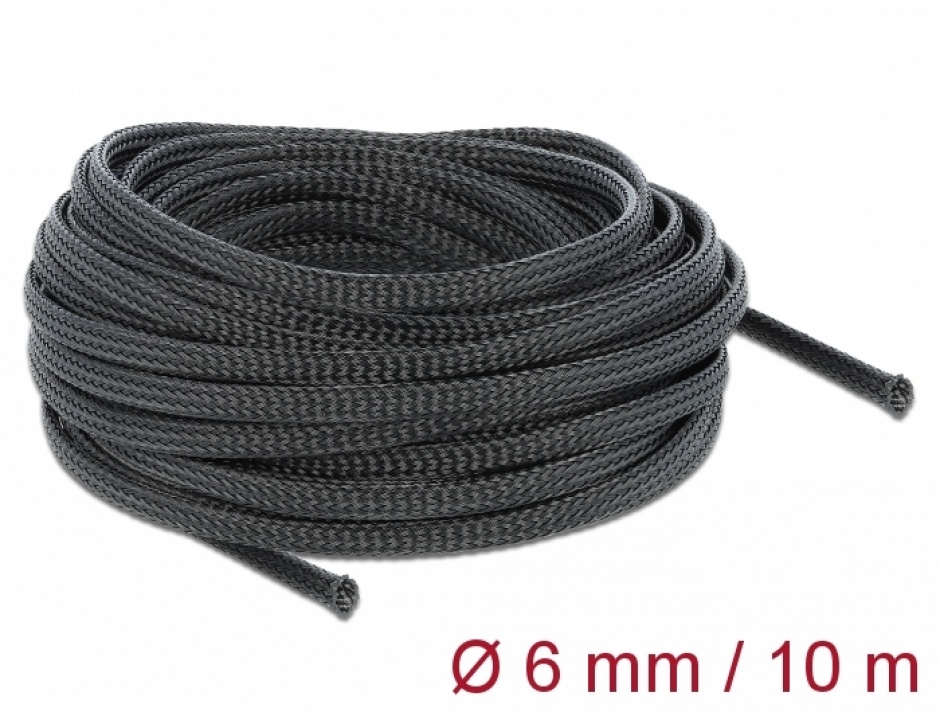 Plasă cabluri Delock 10m, extensibilă, 6mm