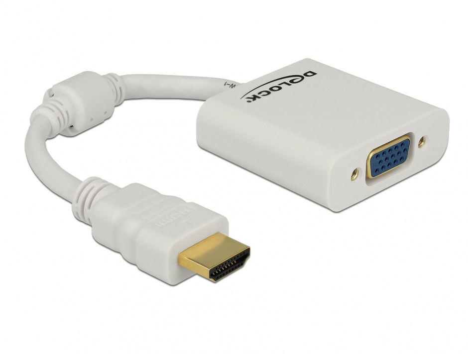 Adaptor HDMI la VGA Alb T-M Delock 65346