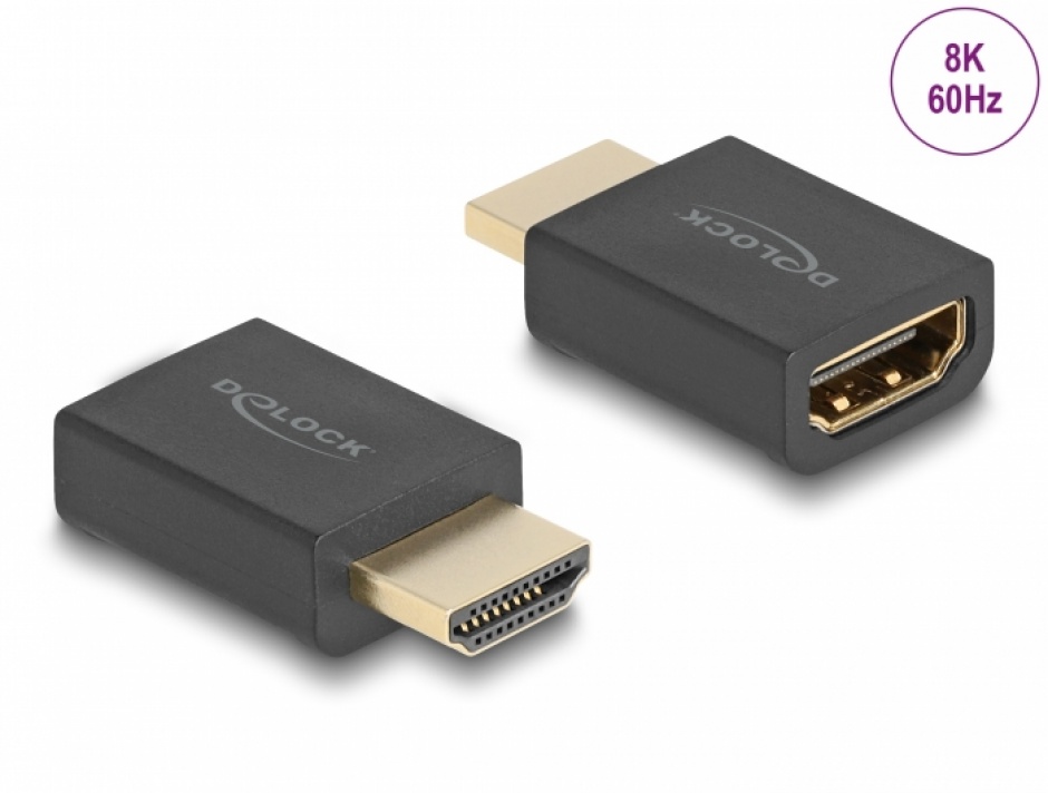 Adaptor HDMI 8K Delock 66460, Negru