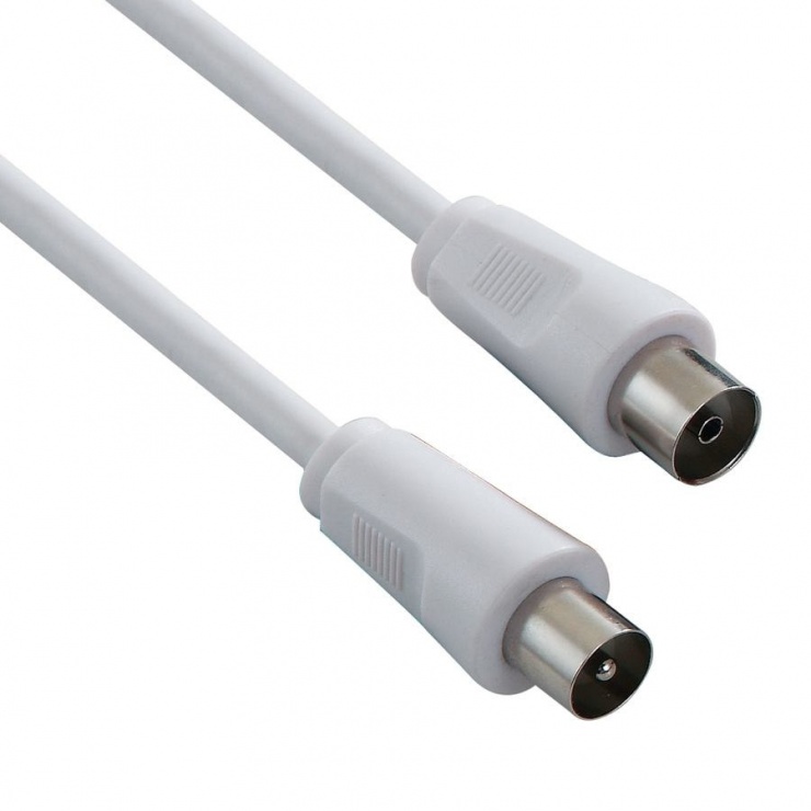 Cablu Antena Coaxial Alb T-M 75 Ohm 2m OEM