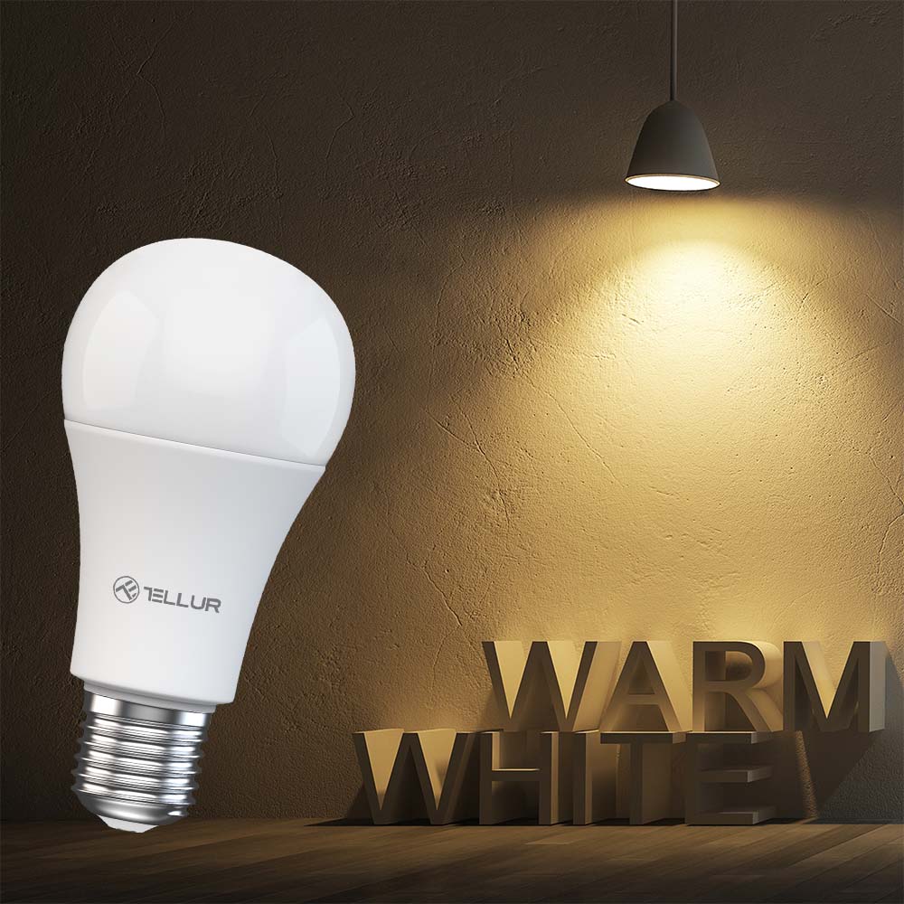 Bec LED Intelligent Tellur Wi-Fi, Dimabil, 9W, E27 - imagine 2