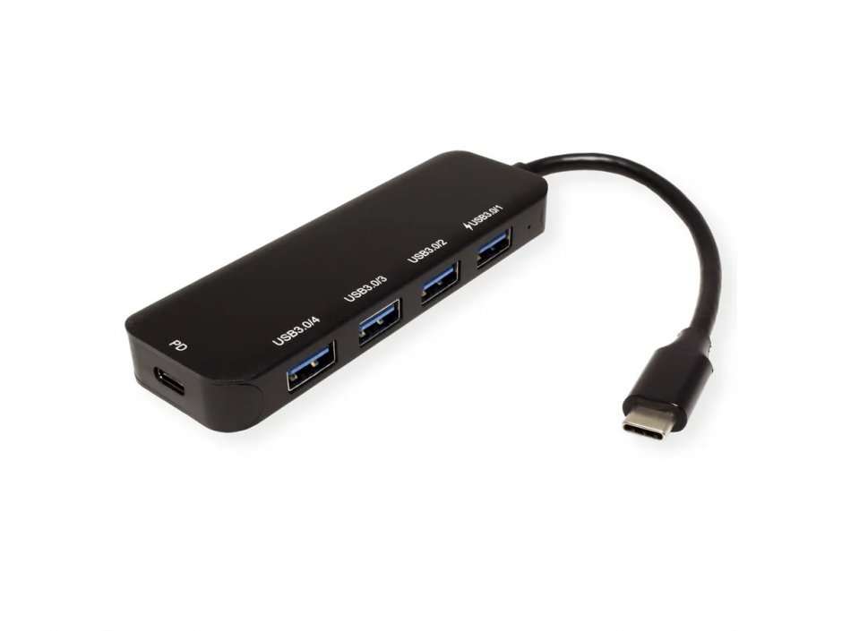 Hub USB-C 4x USB-A + PD Value | 5Gbps