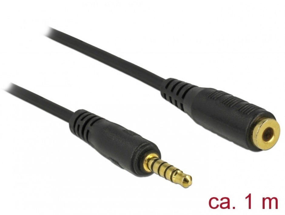 Prelungitor Jack 3.5mm 5 Pini 1m Delock