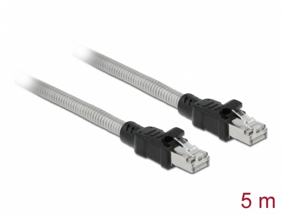 Cablu RJ45 Cat.6A FTP 5m Deloc - imagine 1