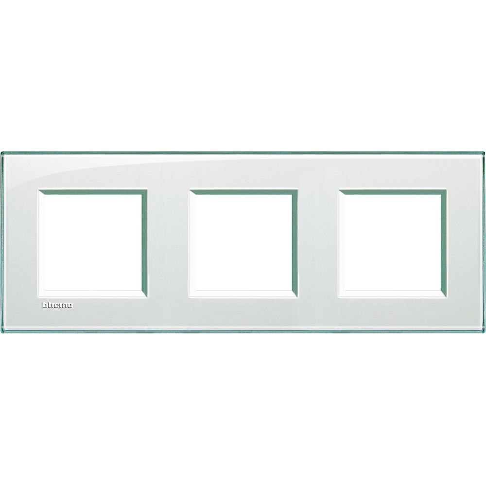Rama 3 posturi Bticino Living Light, aquamarine