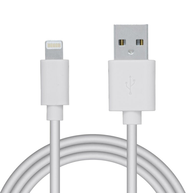 Cablu Lightning SPACER 1.8m Alb - Încărcare și Date USB 2.0