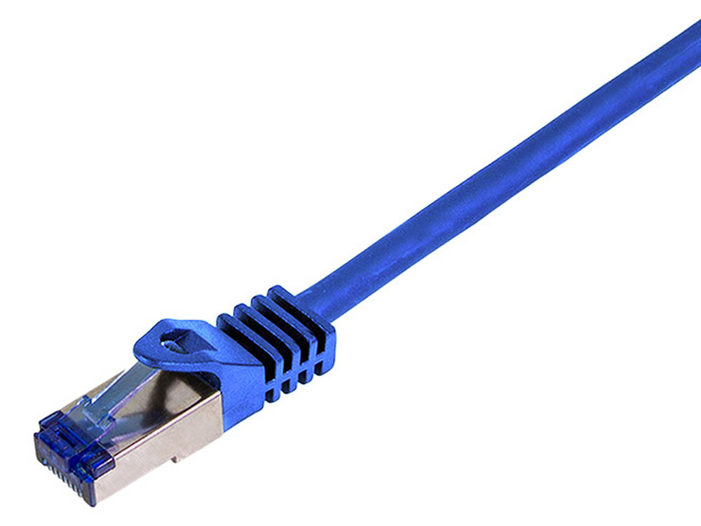 Patchcord S/FTP Cat 6A, 0.25m, albastru, SFTP6A-0.25M-B, SAFER