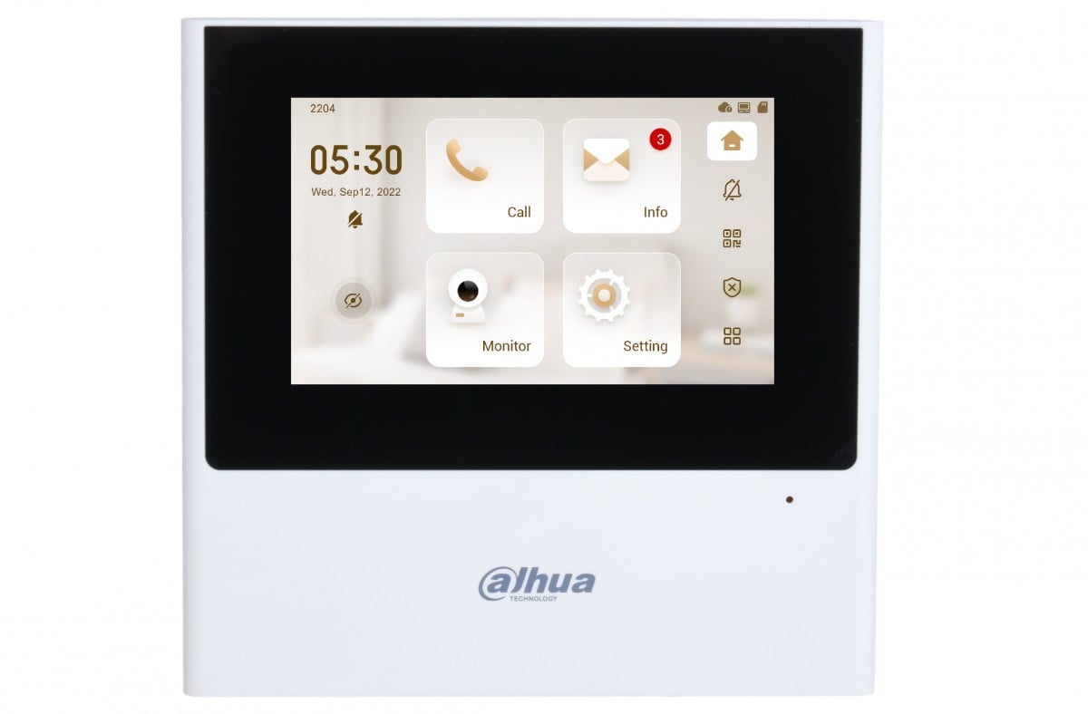 Videointerfon IP Dahua VTH2611L-WP, Wi-Fi, ecran tactil 4.3"