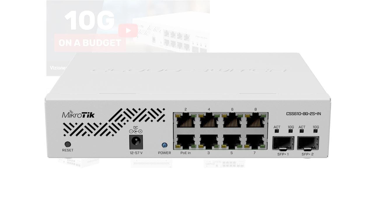 Switch Mikrotik CSS610-8G-2S+IN Managed 8 Porturi Gigabit - imagine 4