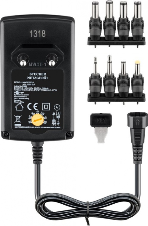 Alimentator Universal 3-12V 27W Goobay