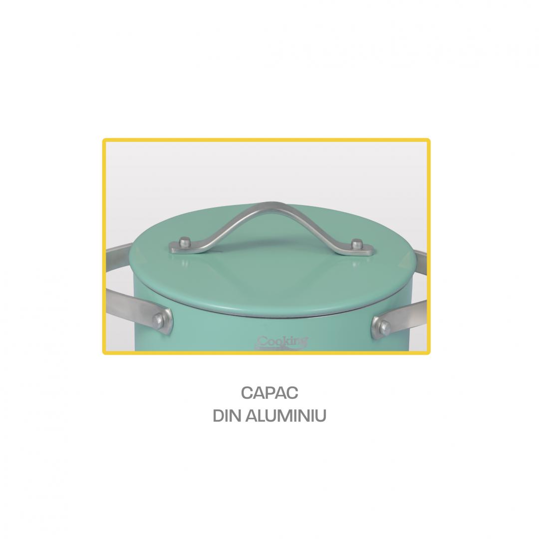 Set Gătit Heinner 5 Piese Aluminiu Presat Culoare Cretă - imagine 7