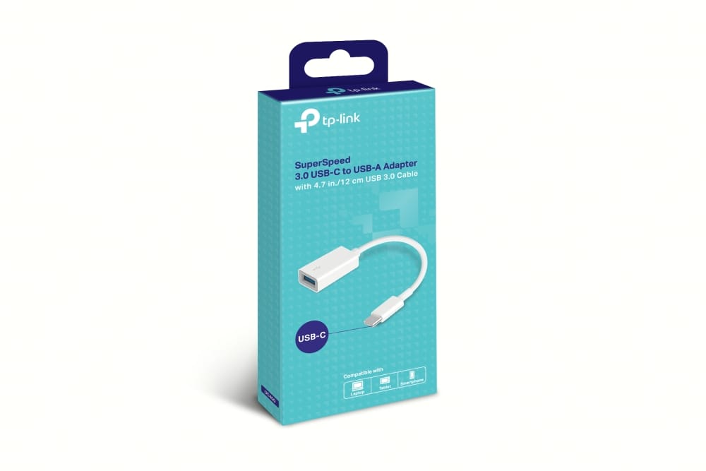 Adaptor TP-LINK UC400 USB-C la USB 3.0 10cm Alb - imagine 6