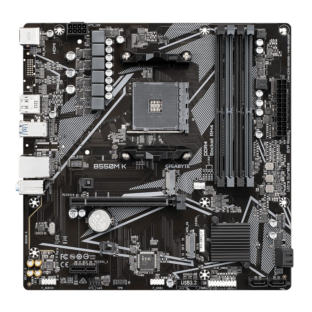 Placă de bază GIGABYTE B550M K AM4 DDR4 mATX - Performanță - imagine 6