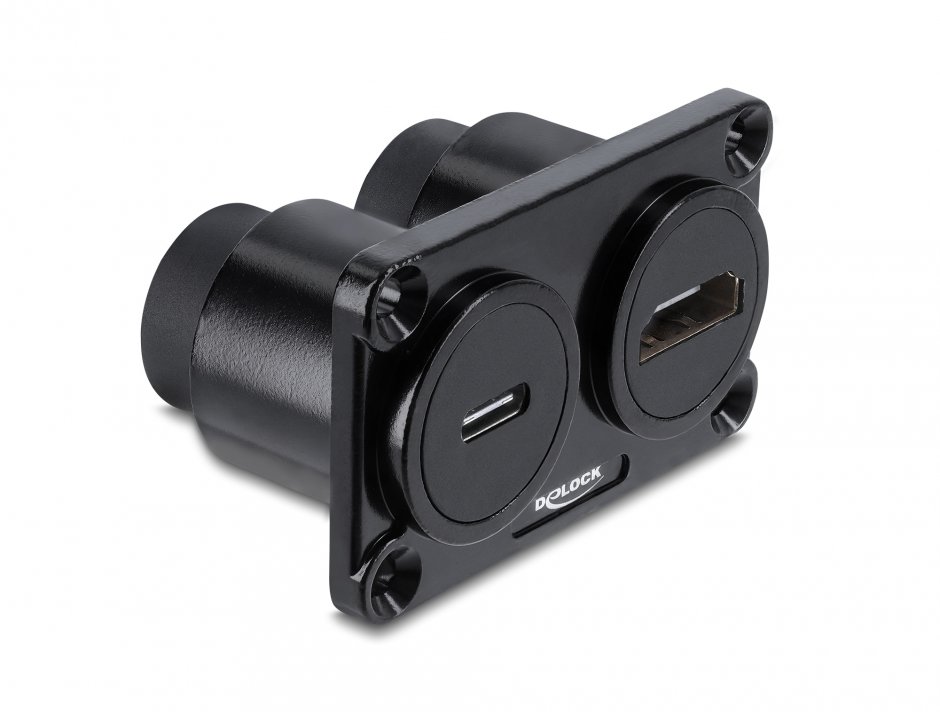 Priză montare birou Delock 91173 cu USB-C 100W și HDMI 4K
