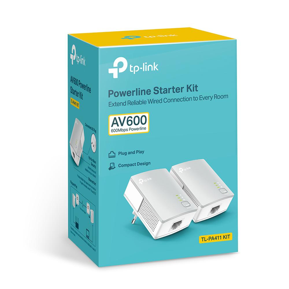 Kit Powerline TP-Link TL-PA411 AV600 600 Mbps - Internet Stabil - imagine 2