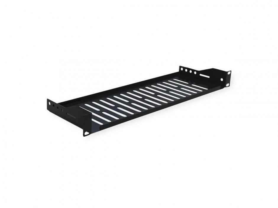 Sertar Fix 1U 19" Value, 440x150mm, 10 kg, Negru