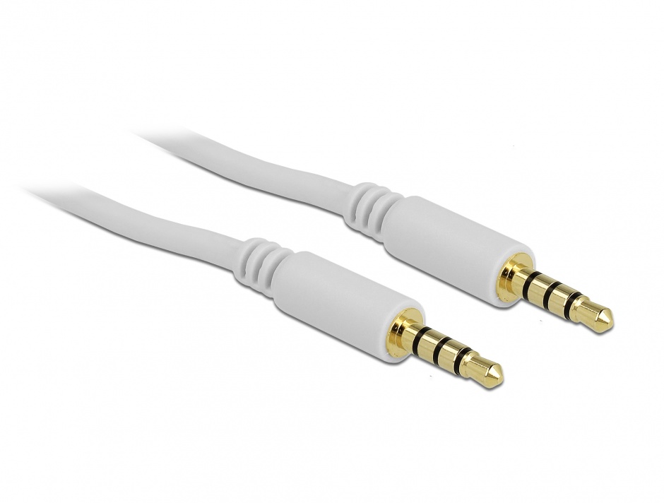 Cablu Audio Jack 3.5mm Delock 2m Alb