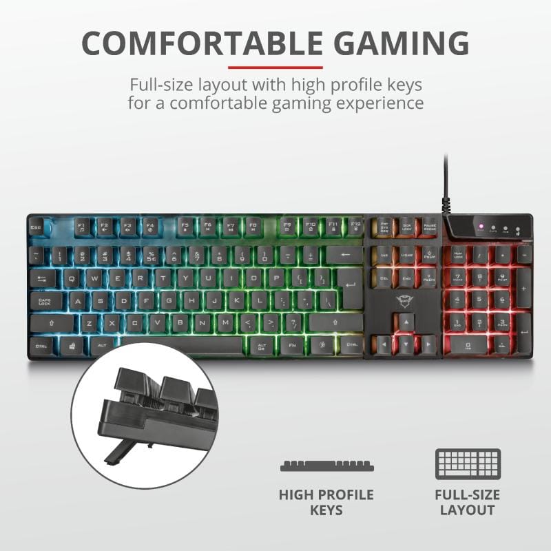 Tastatura Gaming Trust GXT 835 Azor RGB, Anti-Ghosting, Negru - imagine 5