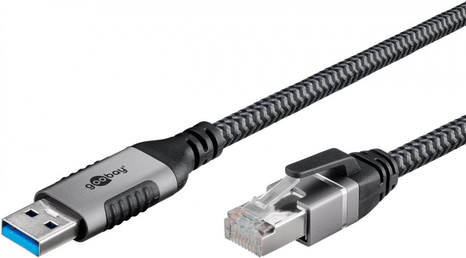 Cablu USB-A la RJ45 Cat.6 2m, Goobay