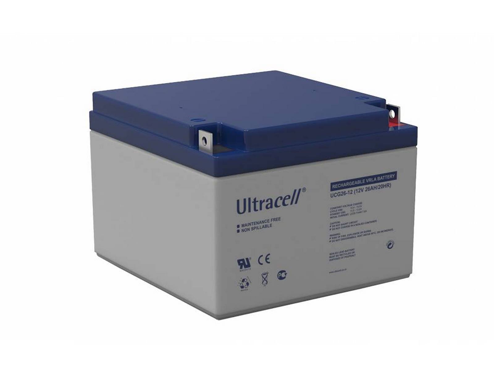 Acumulator plumb Ultracell UCG26-12, 12V, 26Ah, terminal F3