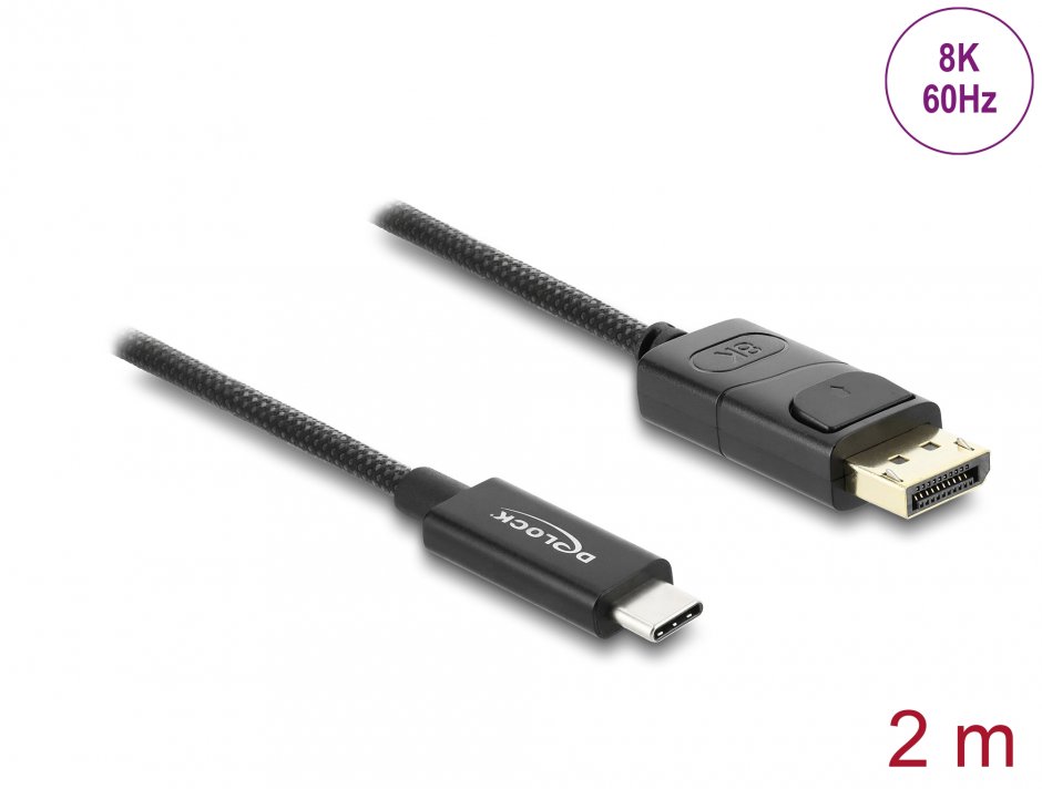 Cablu USB-C la DisplayPort 4K Delock 2m
