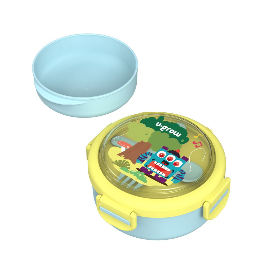 Caserola Termica Copii Blue cu Lingurita si Furculita - U-Grow - imagine 4