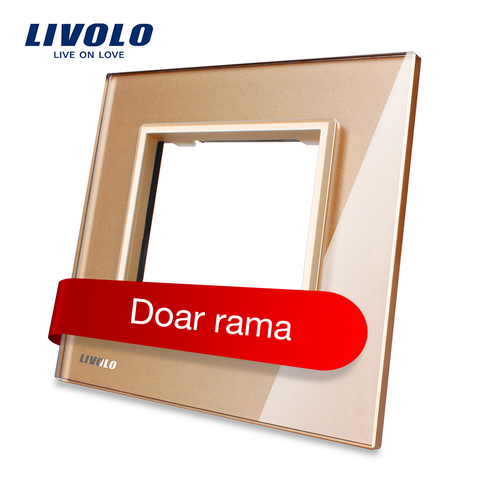 Rama Priză Simplă Livolo din Sticlă Cristal - imagine 13