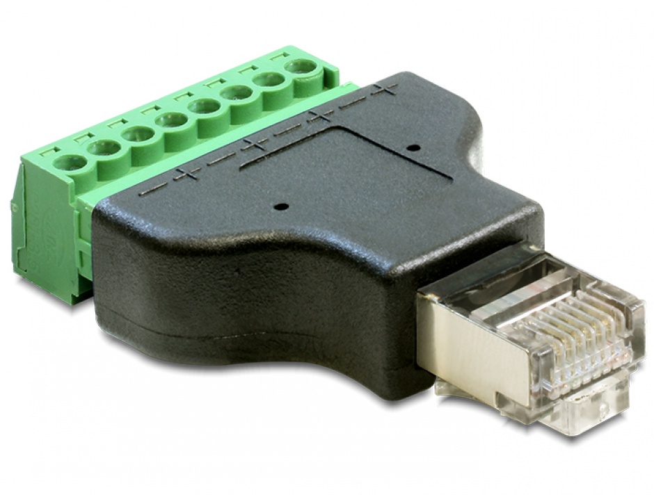 Adaptor RJ45 T la Bloc Terminal Delock 65389