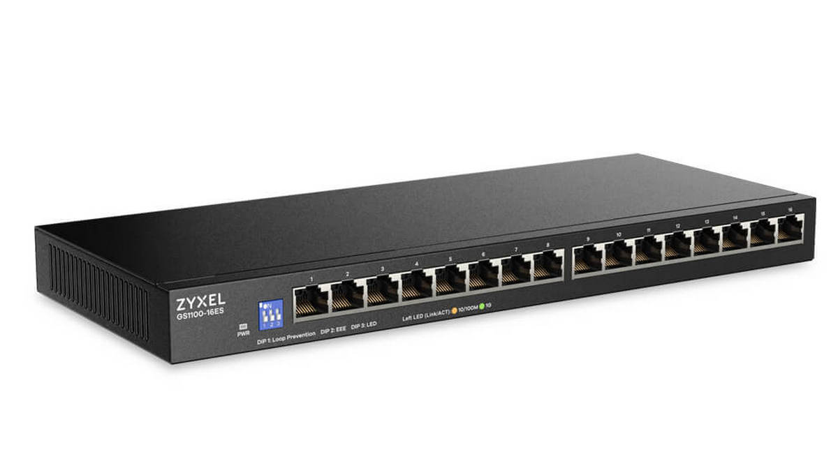 Switch Zyxel GS1100-16ES, 16 porturi Gigabit plug-and-play