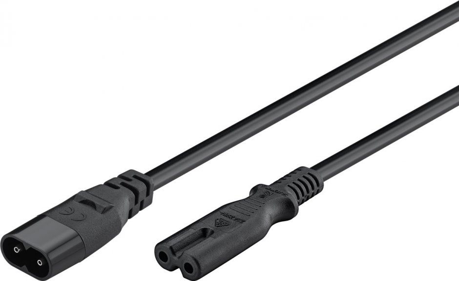 Cablu IEC C7-C8 2m Goobay, Negru