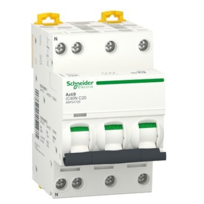 Intrerupator Acti9 iC40N 3P+N 20A Schneider