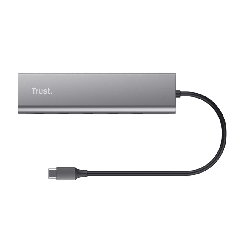 Hub USB-C Trust Halyx 5 Porturi 100W PD - Gri - imagine 8