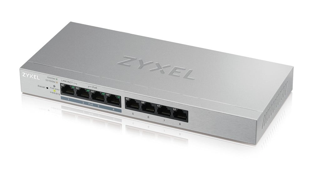 Switch PoE Zyxel GS1200-8HPV2, 8 porturi, 60W