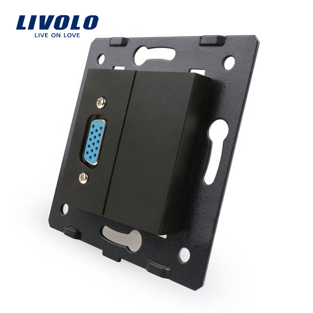 Priză VGA Mama Livolo, Metal/Plastic - imagine 3