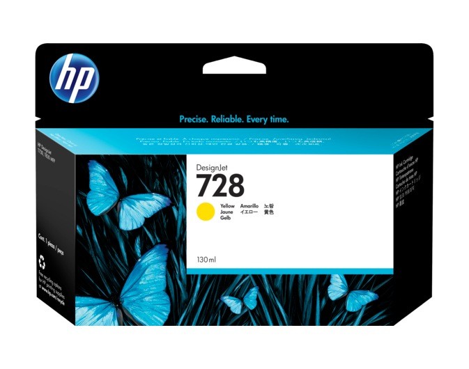 Cartuş Cerneala HP F9J65A Yellow 130ml pentru DesignJet