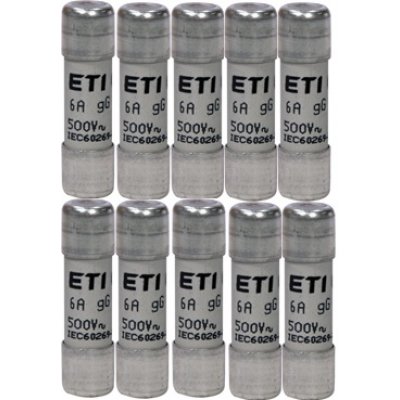 Set 10 Fuzibili ETI 6A, CH10x38 gG/500V