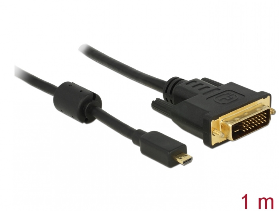 Cablu Micro-D HDMI la DVI 1m Delock 83585