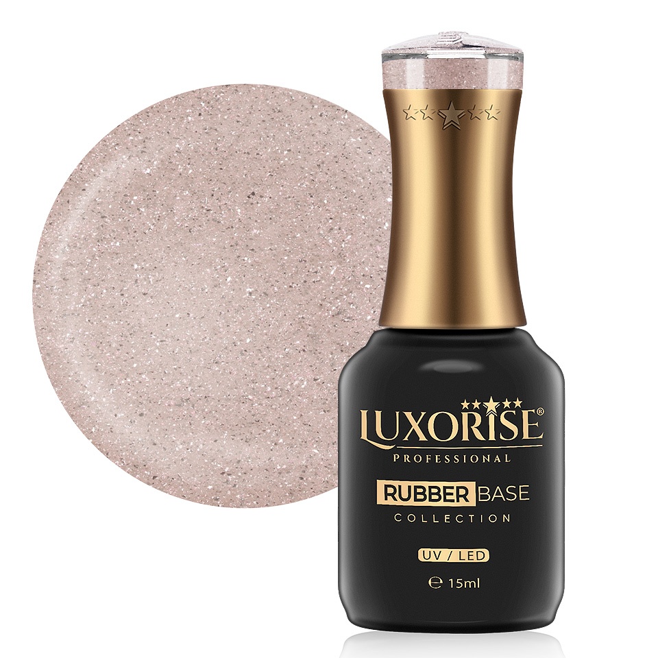 Rubber Base Luxorise Frosted Champagne 15ml, bază flexibilă