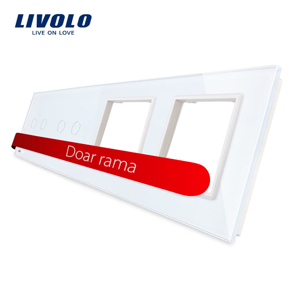 Panou Livolo Touch Sticlă 2 Prize 2 Întrerupătoare