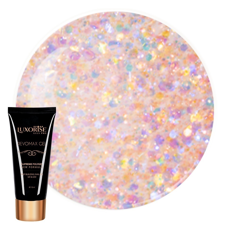 Polygel Luxorise Crystal Spring 15ml - Modelare Ușoară