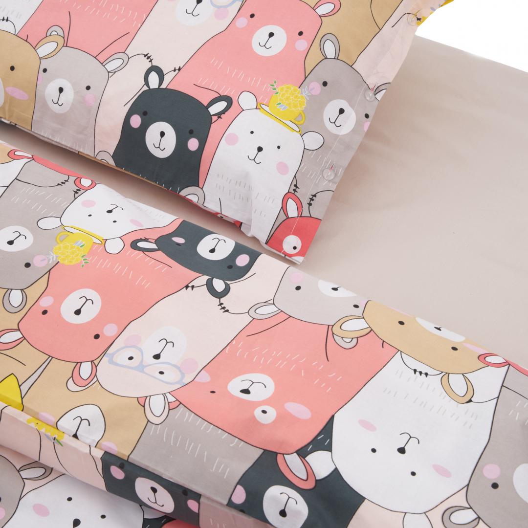 Set Lenjerie Pat Single Bumbac Animals | Generic - imagine 7