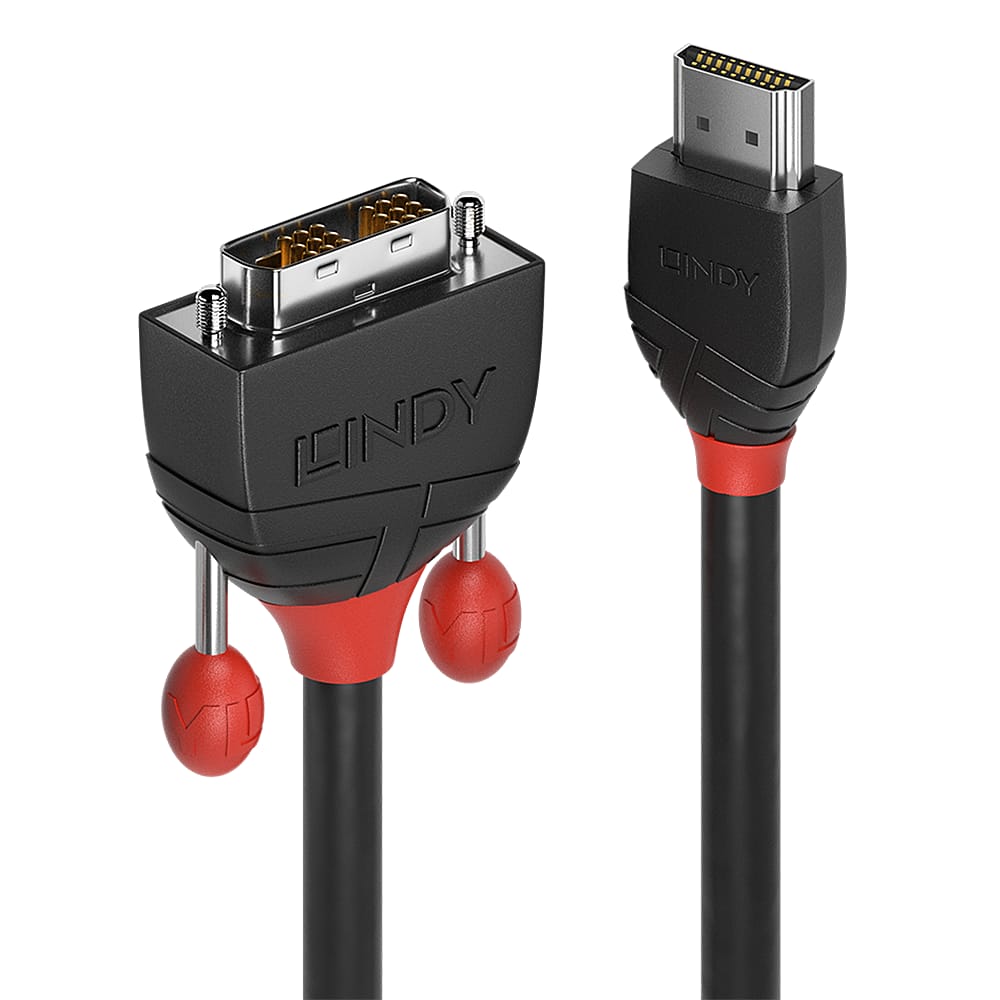 Cablu HDMI-DVI Lindy 5m 1920x1200@60Hz - Conectivitate Premium - imagine 3