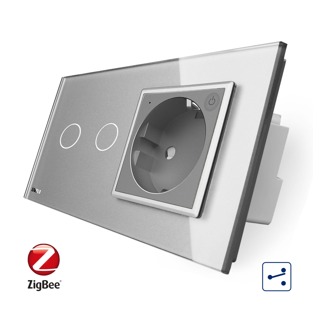 Intrerupator Dublu ZigBee + Priza Livolo, Smart - imagine 13