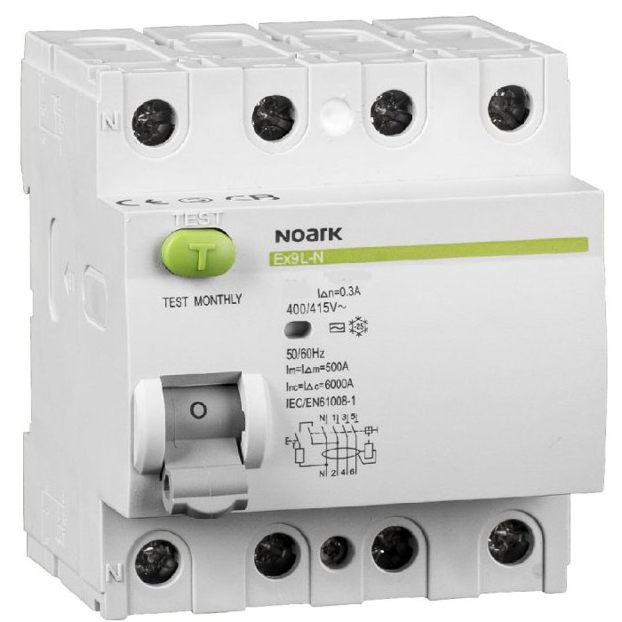 RCCB Noark Ex9L-N 4P 16A, Protectie Diferentiala